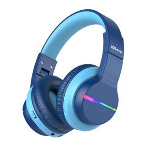 Kids Bluetooth Headphones w/ LED Lights, Volume Limit, 85Hr Playtime New